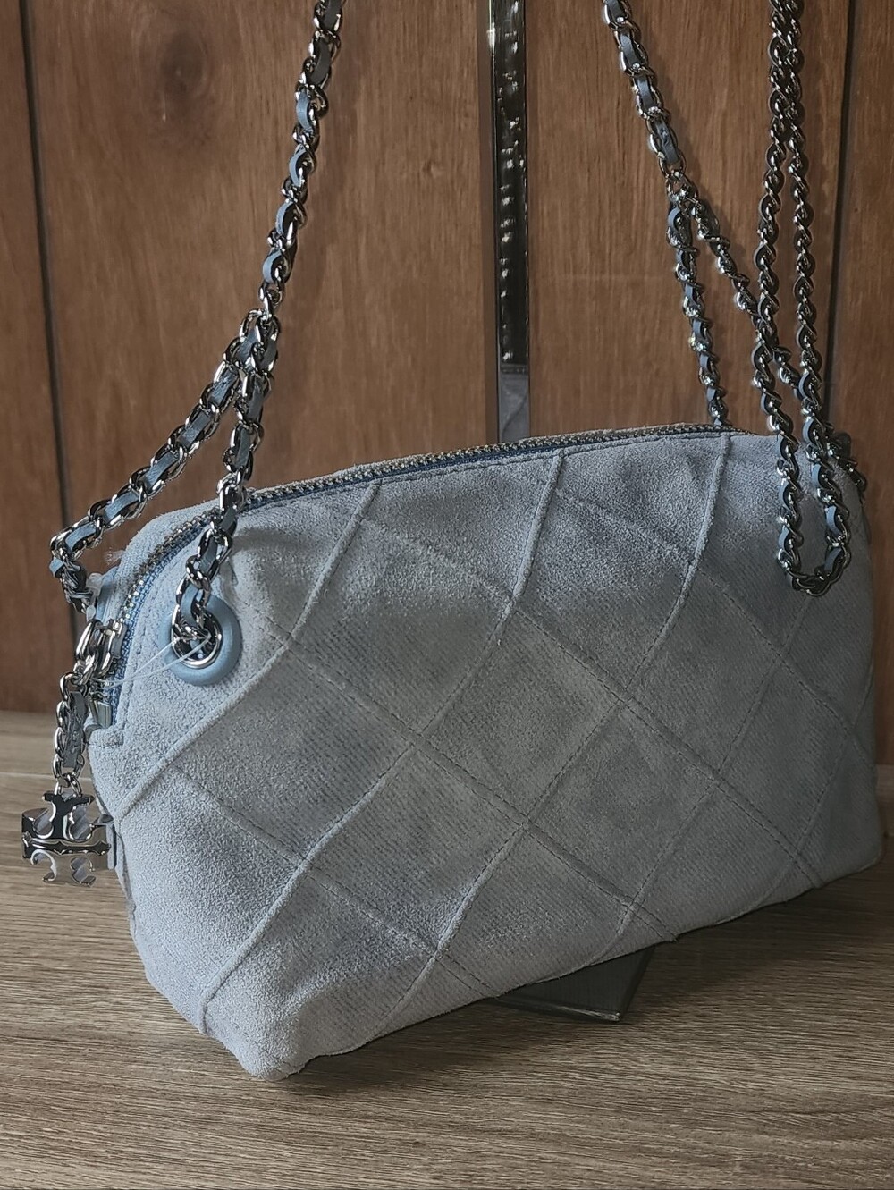 Tory Burch Fleming Soft Denim Crossbody